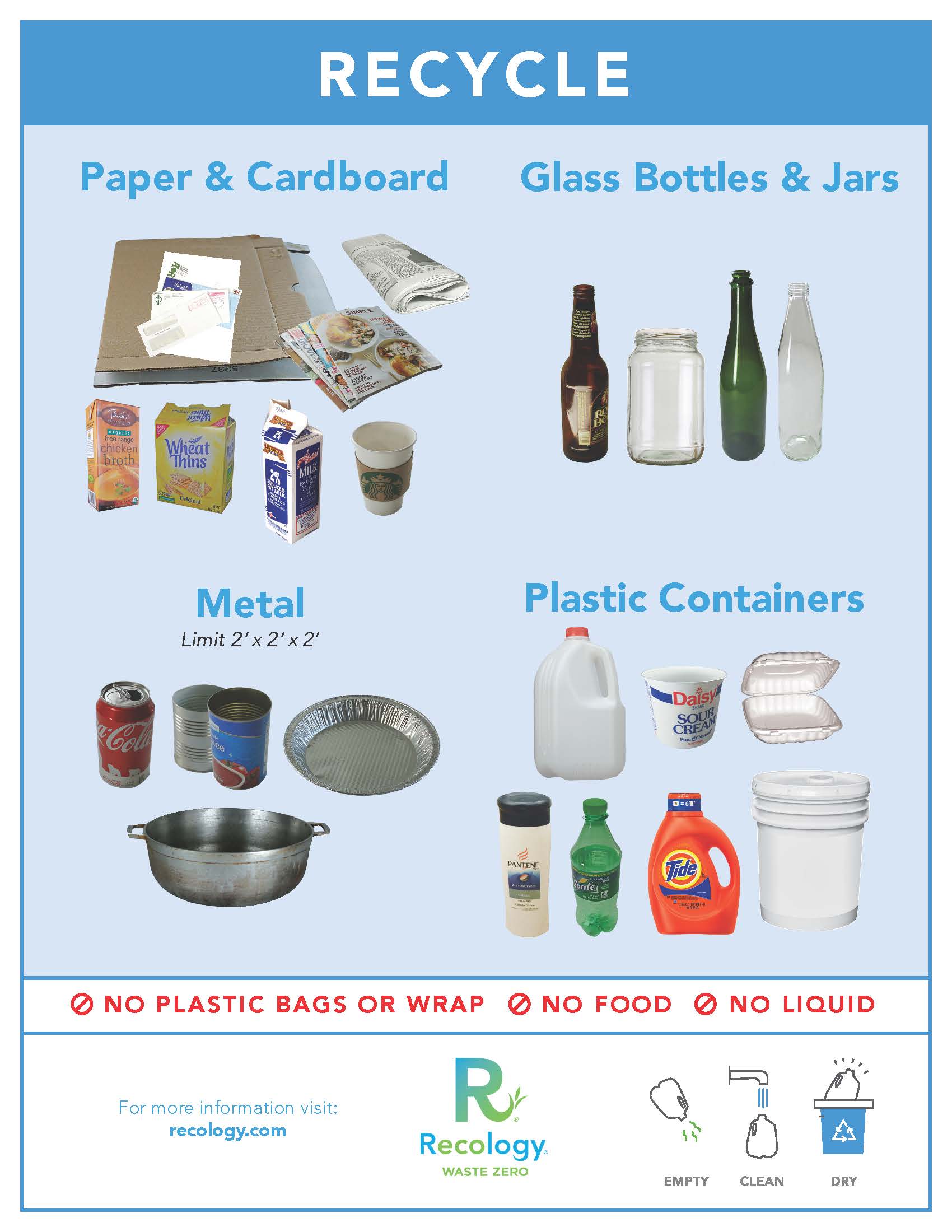 The different types of metal that can be recycled