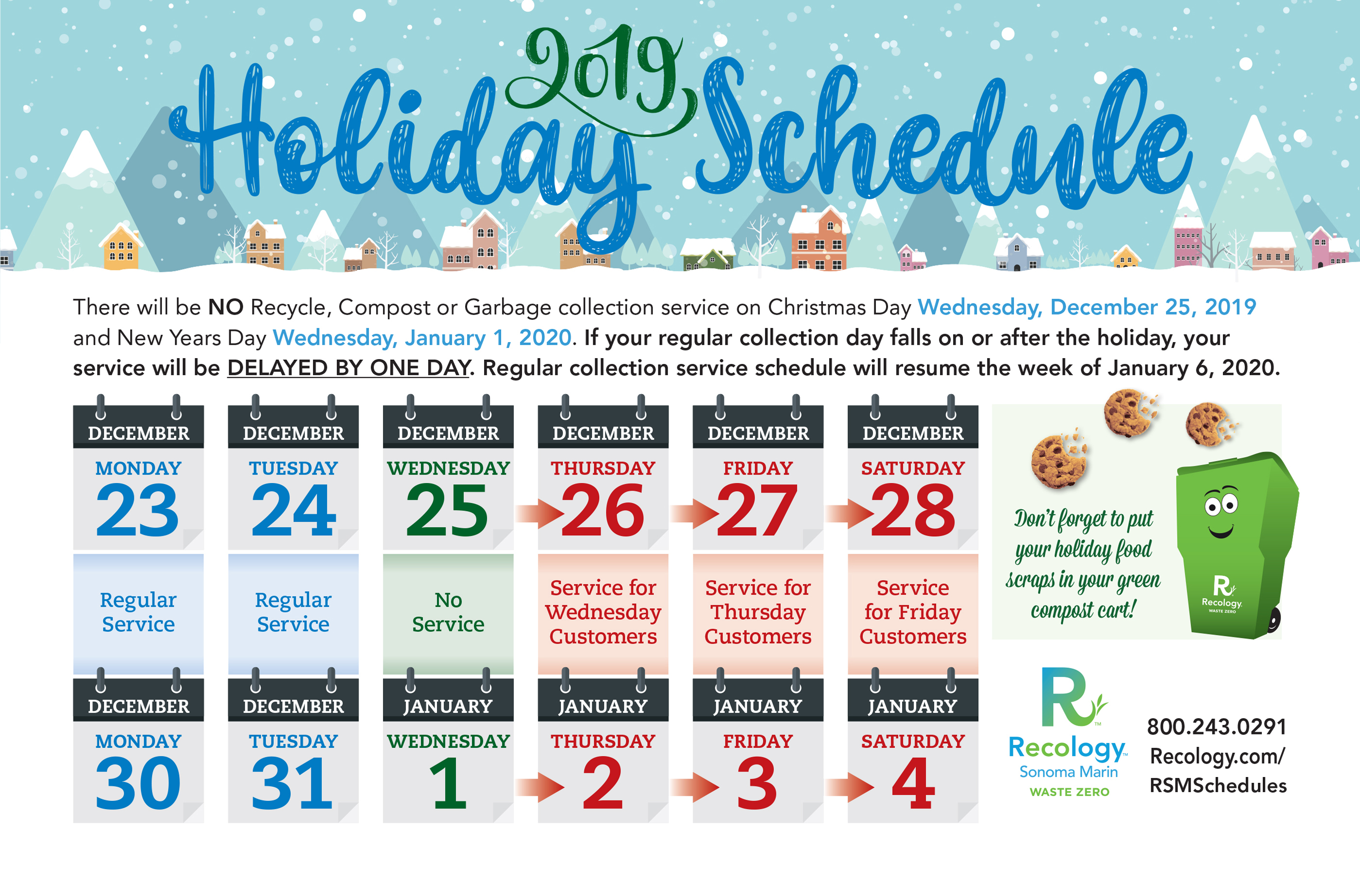 Recology Schedule Facebook Post Recology Schedule Facebook Post