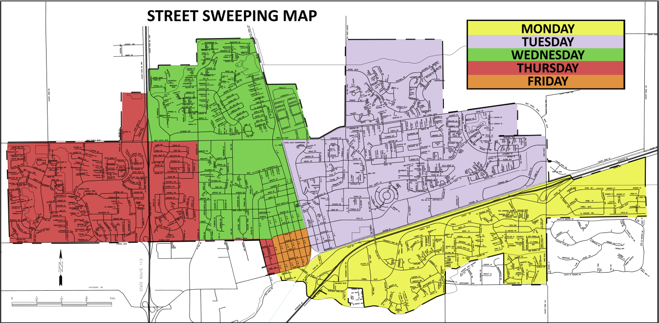 Street Sweeping map Recology Davis