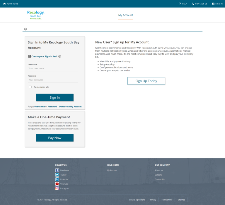 New Payment Processing Site For Recology Customers Image