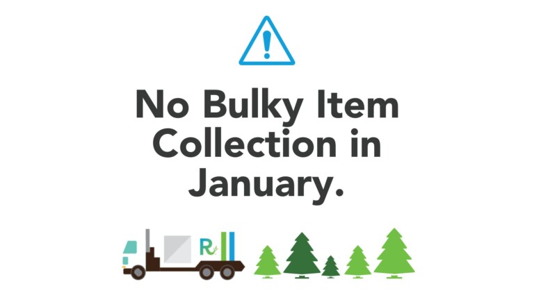 No Bulky Item Pickup in January Image